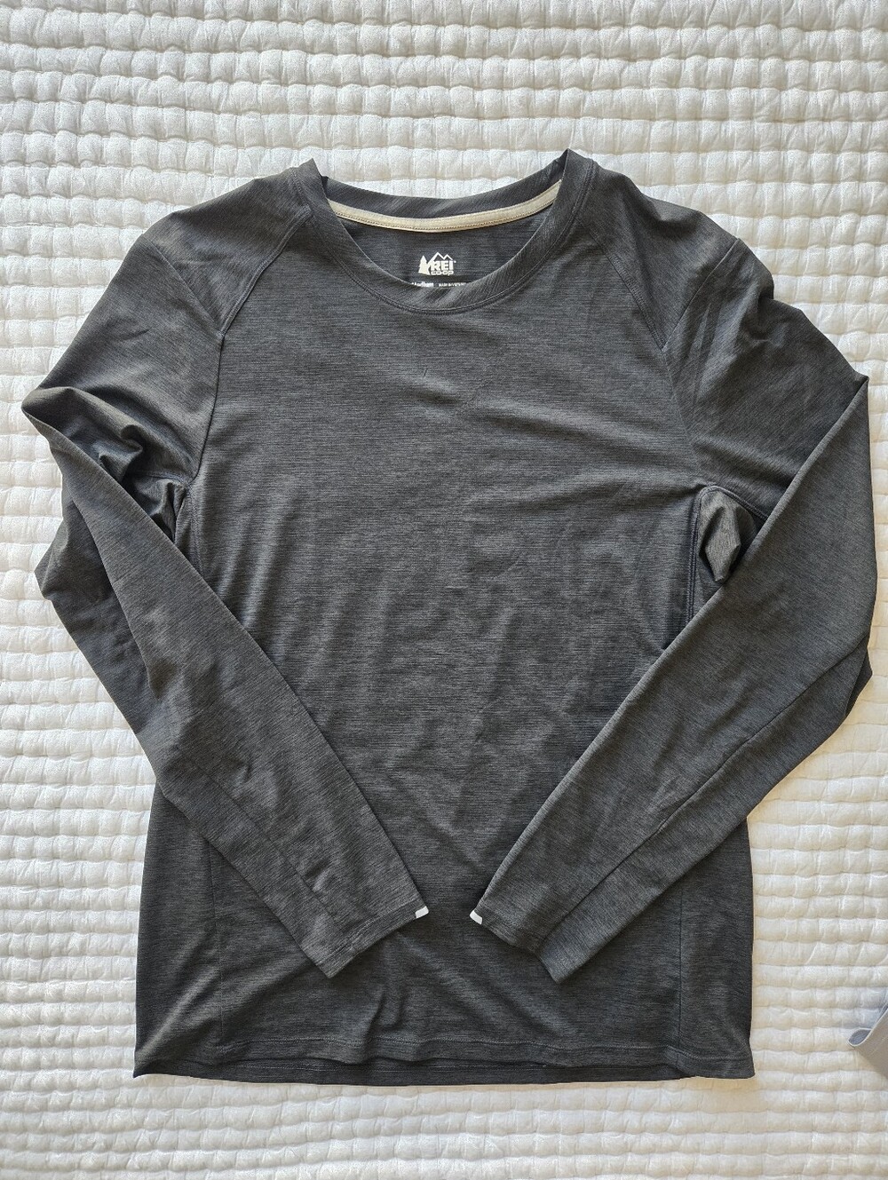 REI Men's Swiftland Long-Sleeve Crewneck Shirt - Charcoal Size Medium